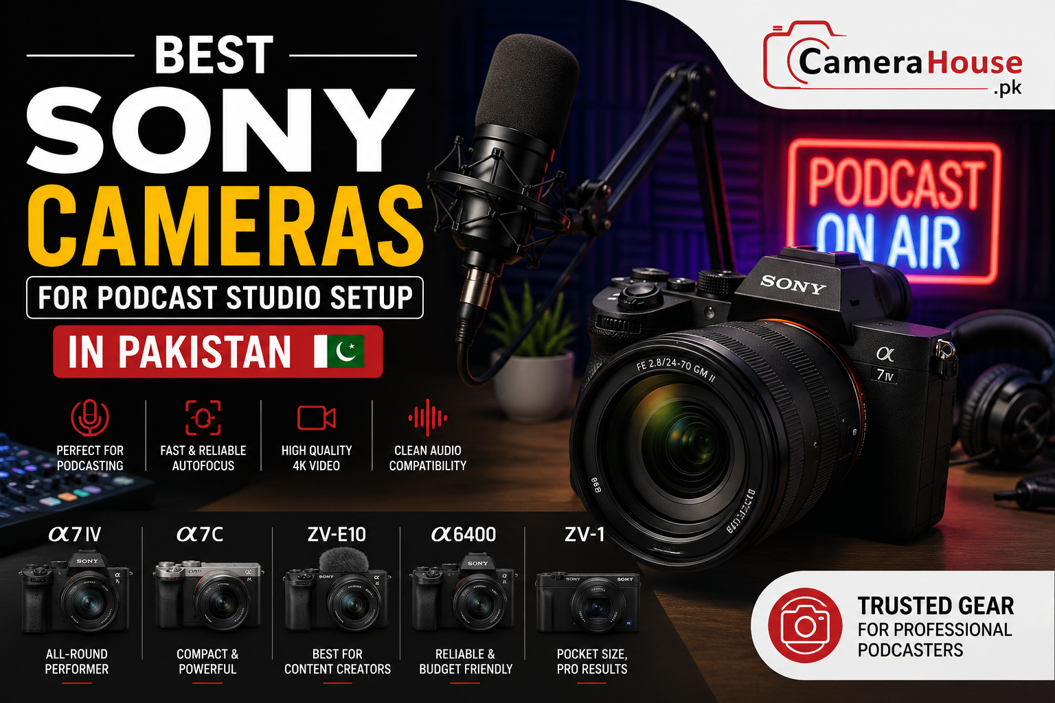 Top Sony Cameras for Podcasting in Pakistan