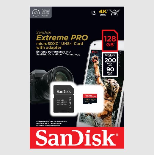 SANDISK EXTREME PRO MIRCO 128GB 