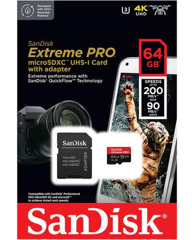 Sandisk Extreme Pro Micro 64 GB Memory Card