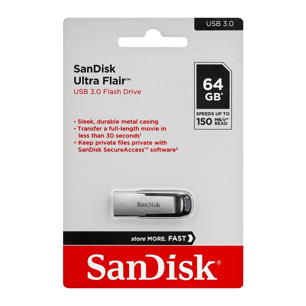 SanDisk Ultra Flair 3.0 64 GB USB Flash Drive