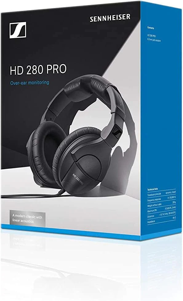 Sennheiser HD 280 Pro headphones packaging on a white background


